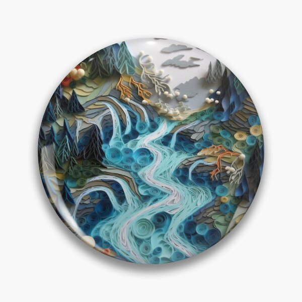Item preview, Paper Quilled Waterfall and River designed and sold by Matt's Artificial Nature.
