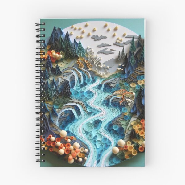 Item preview, Paper Quilled Waterfall and River designed and sold by Matt's Artificial Nature.