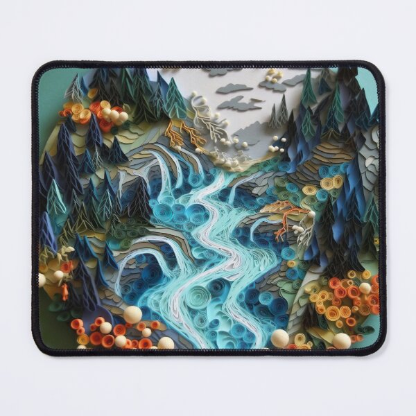 Paper Quilled Waterfall and River Greeting Card for Sale by