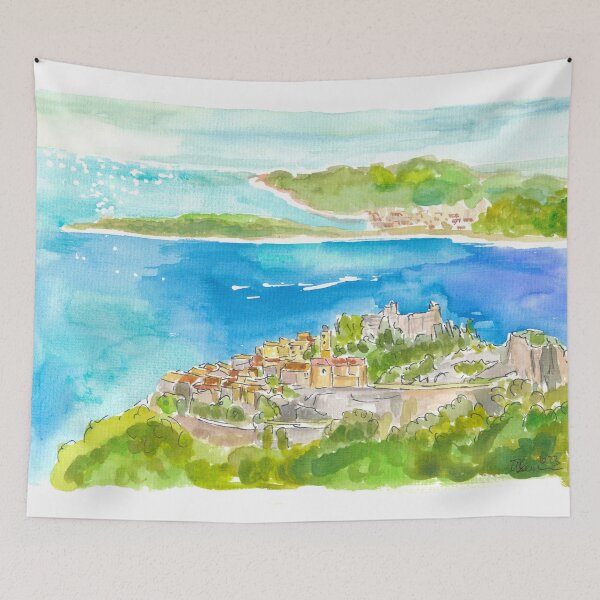 Item preview, French Riviera Coast with Islands and Peninsula and Cote d'Azur Dreams designed and sold by artshop77.