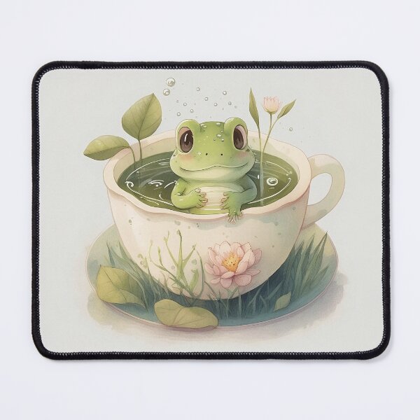 Item preview, Cute baby animal in frog teacup designed and sold by Sunchildprints.