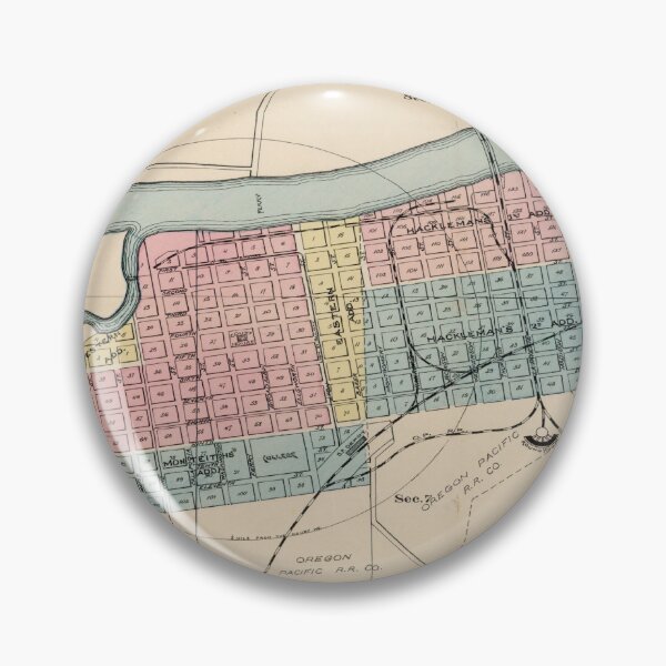 Item preview, Vintage Albany OR Map (1890) designed and sold by BravuraMedia.