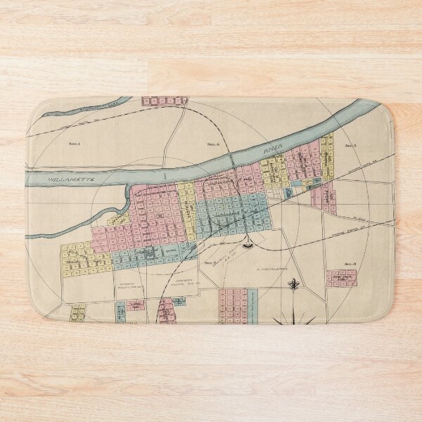 Item preview, Vintage Albany OR Map (1890) designed and sold by BravuraMedia.