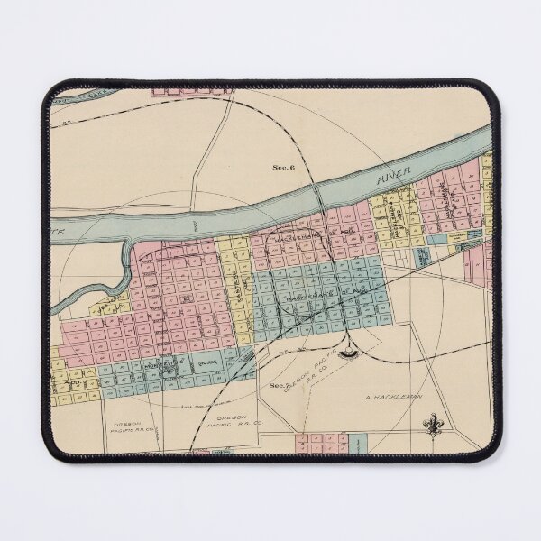 Item preview, Vintage Albany OR Map (1890) designed and sold by BravuraMedia.