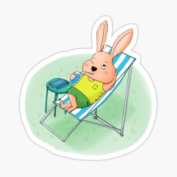 Rabbit on holiday Sticker