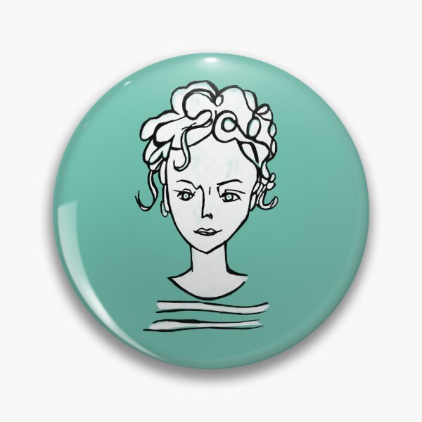 Item preview, Sweet Curly Confident Woman designed and sold by badlydrawnbabe.