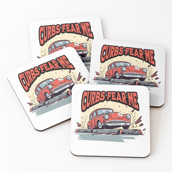 Artikelvorschau, curbs fear me bumper car sticker tshirt design curbs fear me funny bumper hit curbs entworfen und verkauft von AviationArtists.