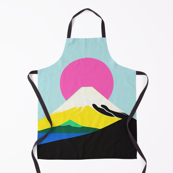 Item preview, Majestic Mount Fuji Bold Colorful Minimalism Art Print designed and sold by PinkNomad.