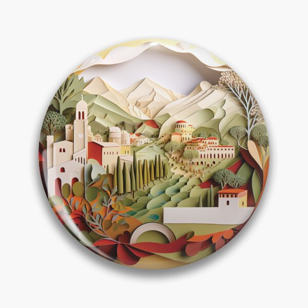 Item preview, beautiful european vineyard, paper cut style designed and sold by artpapercuts.