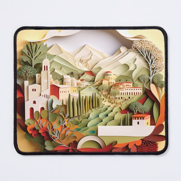 Item preview, beautiful european vineyard, paper cut style designed and sold by artpapercuts.