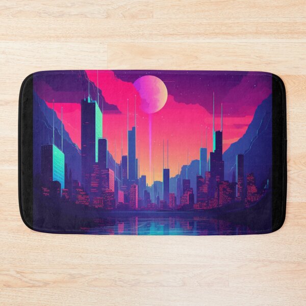 Item preview, Synthwave City Blue designed and sold by UlDesigns.