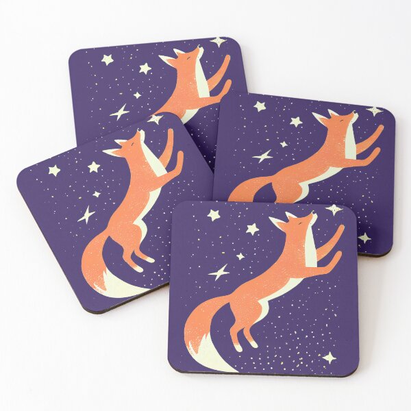 Item preview, Mystic Fox Starry Sky Magic Blue Fantasy Art Poster designed and sold by PinkNomad.