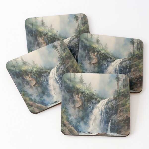 Item preview, Watercolor Wash Waterfalls designed and sold by Matt's Artificial Nature.