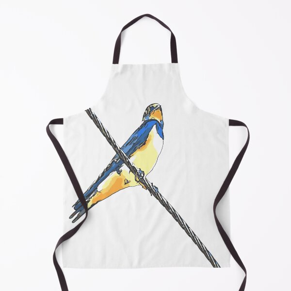 Item preview, Swallow Bird On A Wire Black Outline Art Cut Out designed and sold by taiche.