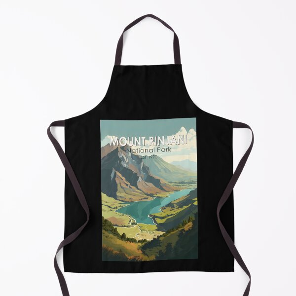 Item preview, Mount Rinjani National Park Indonesia Travel Art Vintage designed and sold by KrisSidDesigns.