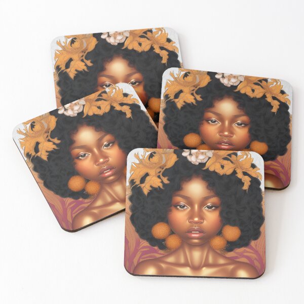 Item preview, Black Woman: Summer in Orange and Gold designed and sold by FreeTera.