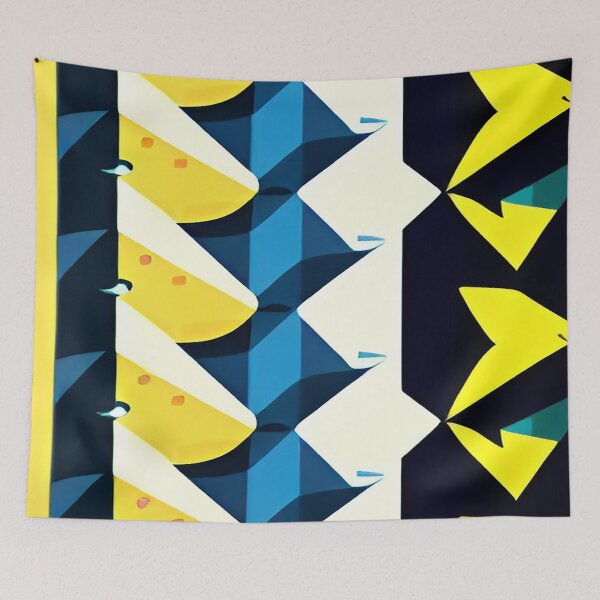 Item preview, Asymmetrical Pointed Shapes Vertical Illustration  designed and sold by deniselynnimage.