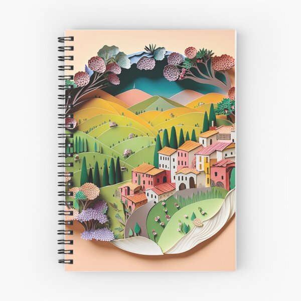 Item preview, beautiful european village, cut paper style designed and sold by artpapercuts.