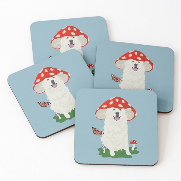 Item preview, Great Pyrenees Red Mushroom Fungi designed and sold by KantstandyaC.