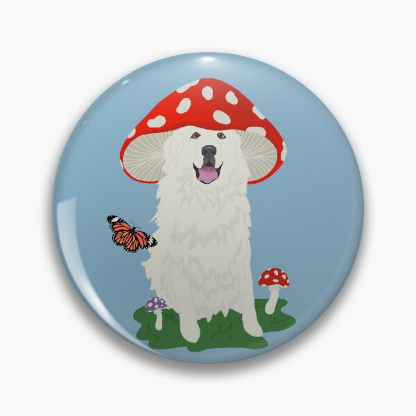 Item preview, Great Pyrenees Red Mushroom Fungi designed and sold by KantstandyaC.