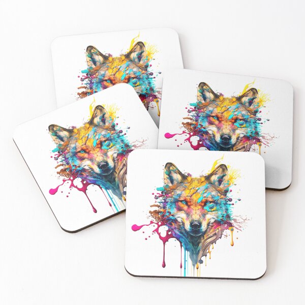 Artikelvorschau, Coyote - Color Splashed entworfen und verkauft von E-ArtSpectrum.