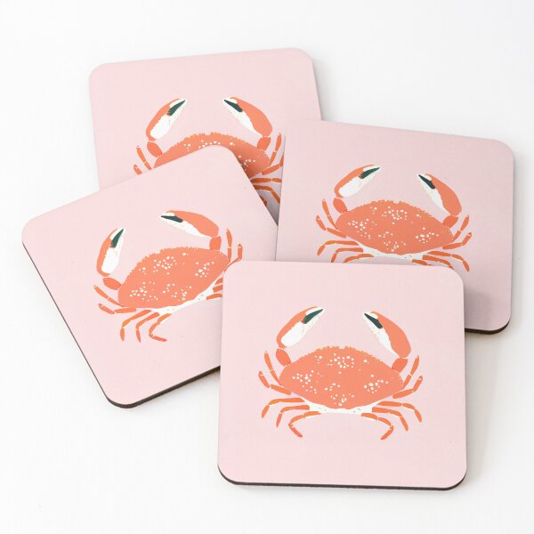 Item preview, Pink Crab Retro Seafood Cuisine Wall Art Kitchen designed and sold by PinkNomad.