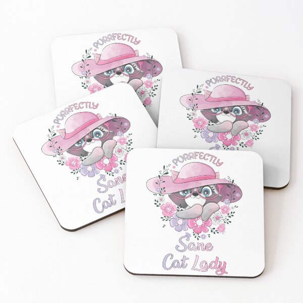 Item preview, Funny Cute Cat Quote Purrfectly Sane Cat Lady designed and sold by saadabs.
