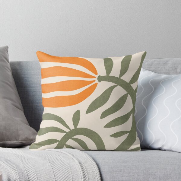 Aperçu de l'œuvre Fleur moderne en vert orange rétro créée et vendue par Miss-Belle.