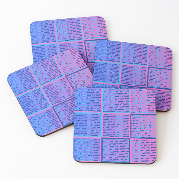 Item preview, Purple pink  and blue square pattern  designed and sold by L-I-E-Store.