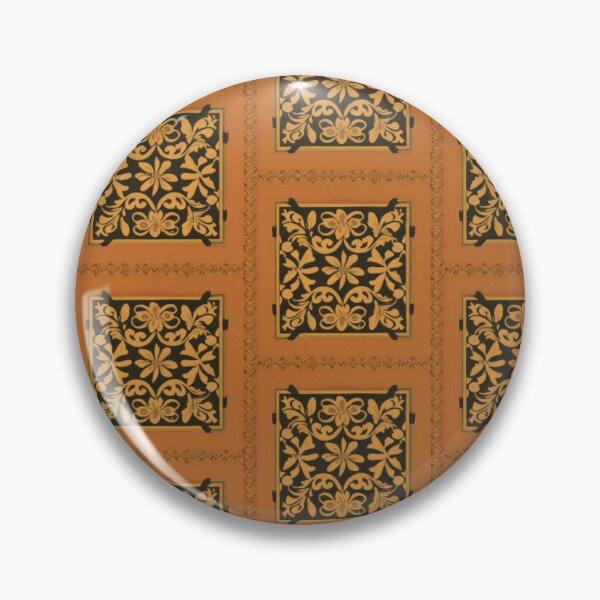 Item preview, Earth Tones Vintage Vine and Floral Patern in Netural Tone Brown Tan Gold Black designed and sold by Earth Nature Creations.