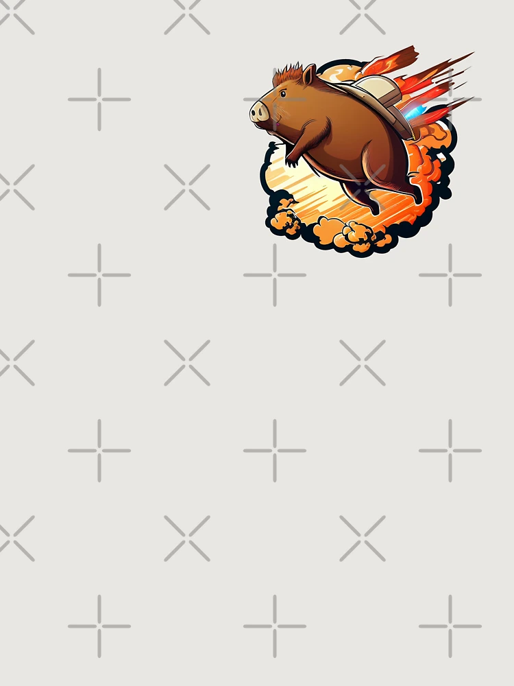 Thumbnail 6 von 6, Premium Oversized Pullover, Jetpack Capybara designt und verkauft von RandomForestBot.