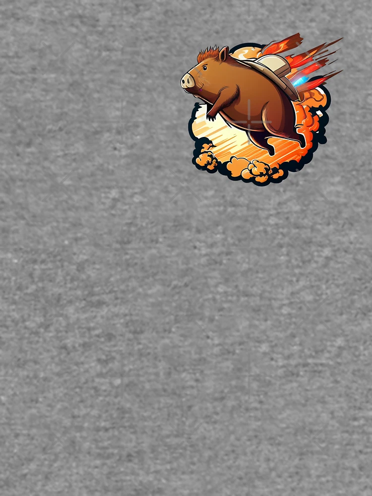 Thumbnail 6 von 6, Leichter Pullover, Jetpack Capybara designt und verkauft von RandomForestBot.