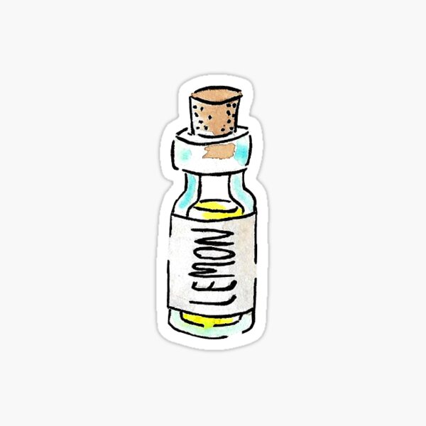 Lemon Essential Oil Sticker Sticker