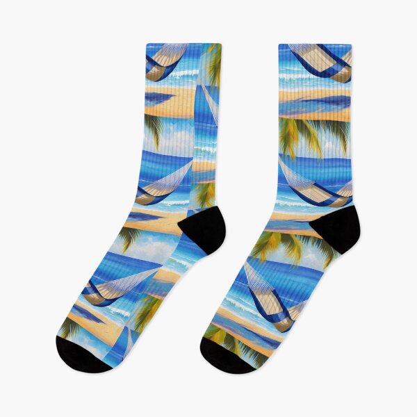 Item preview, Paradise island: Beach, Palm Tree, and Hammock, Oil painting designed and sold by ArtificialMinds.