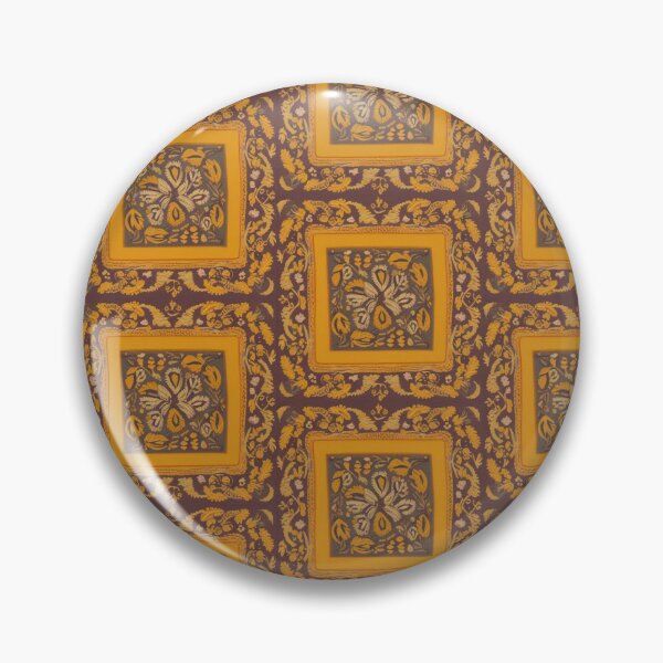 Item preview, Earth Tones Vintage Vine and Floral Pattern in Netural Tone Brown Tan Gold Black designed and sold by Earth Nature Creations.