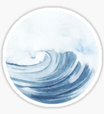 watercolor waves Sticker