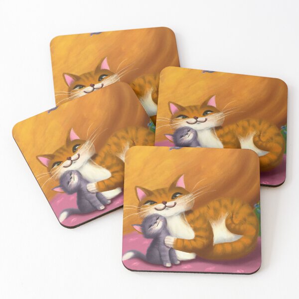 Item preview, Storybook mom and baby cats designed and sold by Lolly's Lane Shoppe.