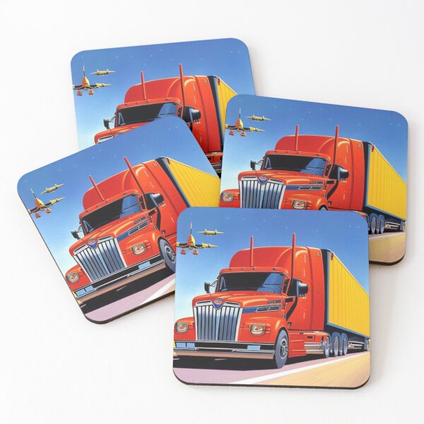 Artikelvorschau, Trucker Driving Down the Highway entworfen und verkauft von Sweet-Medley.