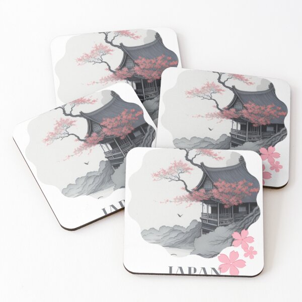 Item preview, Japanese Temple with sakuras designed and sold by IlustracionesLF.