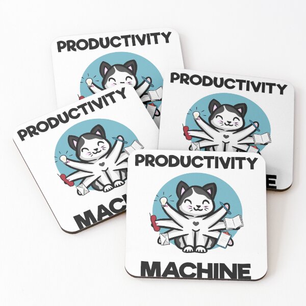 Item preview, Productivity Machine / Business Cat Multitasking / Cute Cartoon Animal Illustration designed and sold by impressionofmel.
