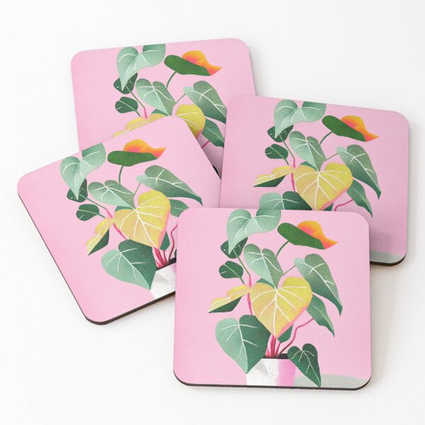 Item preview, Vibrant Pink Pothos Epipremnum Aureum Abstract Art designed and sold by PinkNomad.