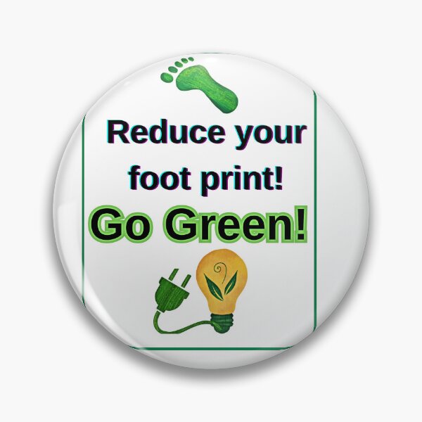 Item preview, Go Green! 100% Organic Colorful Reduce your Footprint designed and sold by Earth Nature Creations.