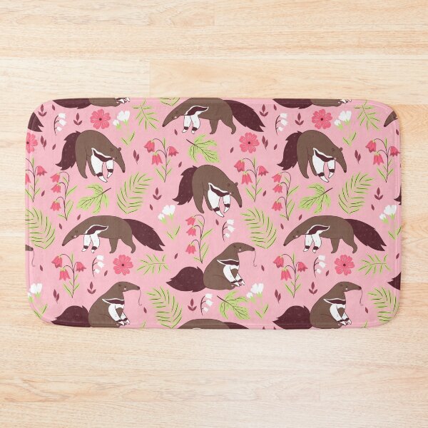 Item preview, cute anteater pink floral  designed and sold by Gossip Rag.