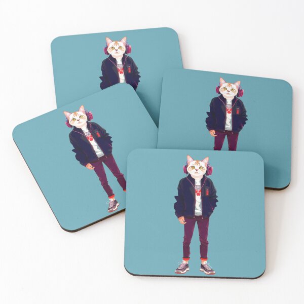 Item preview, Hipster Cat V41 designed and sold by HipsterAnimals.