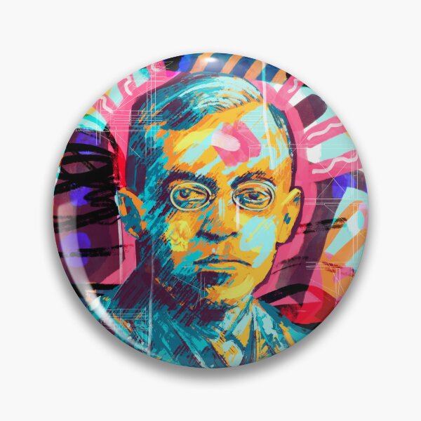 Item preview, Portrait of Zeev Jabotinsky - Artistic and modern painting designed and sold by GreissDesign.