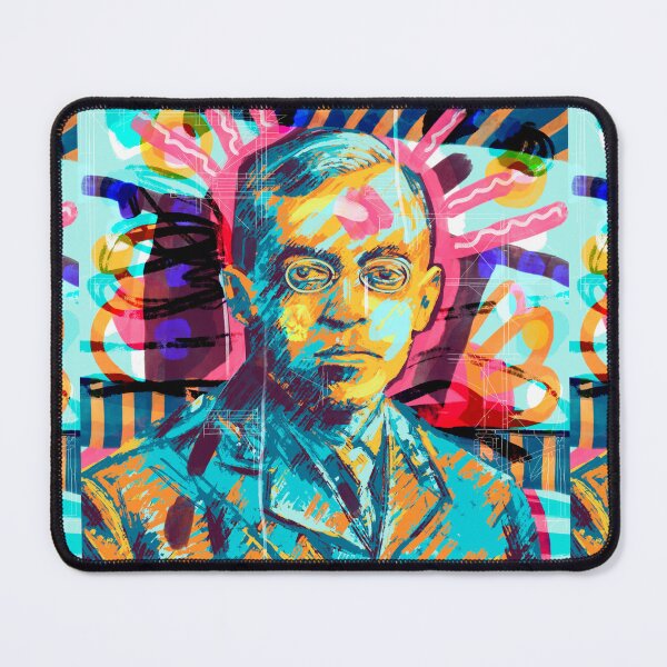 Item preview, Portrait of Zeev Jabotinsky - Artistic and modern painting designed and sold by GreissDesign.