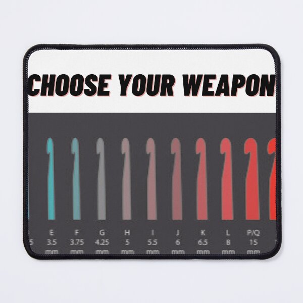 Item preview, Choose Your Crochet Weapon designed and sold by WithRJ.