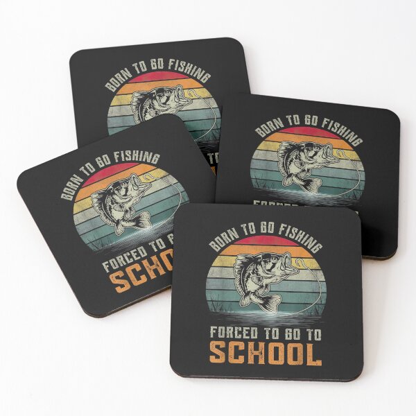 Item preview,  born to go fishing forced to go to school designed and sold by AiPatternLy.