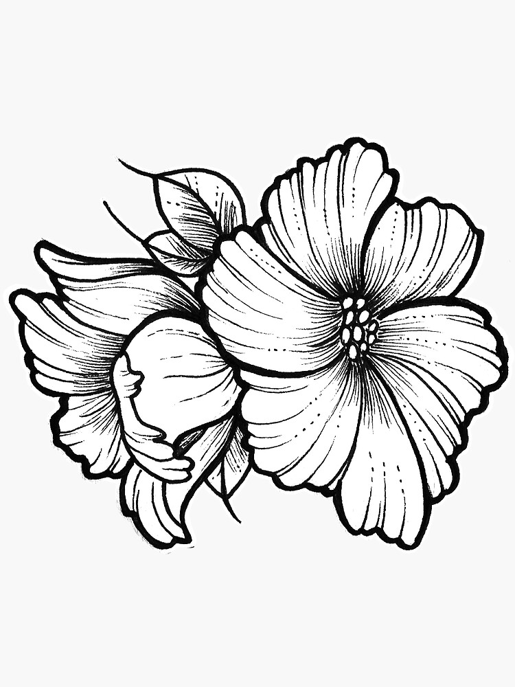 Ornamental Flowy Floral Design || Book-ink