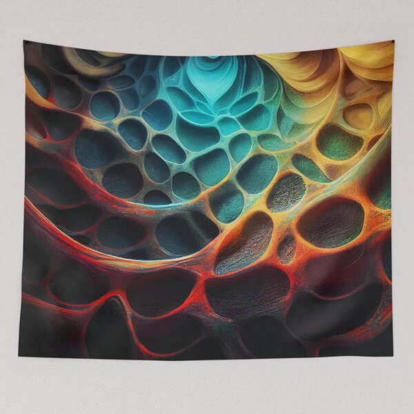 Item preview, Abstract 3D Fiber Art designed and sold by Red Witch Art.